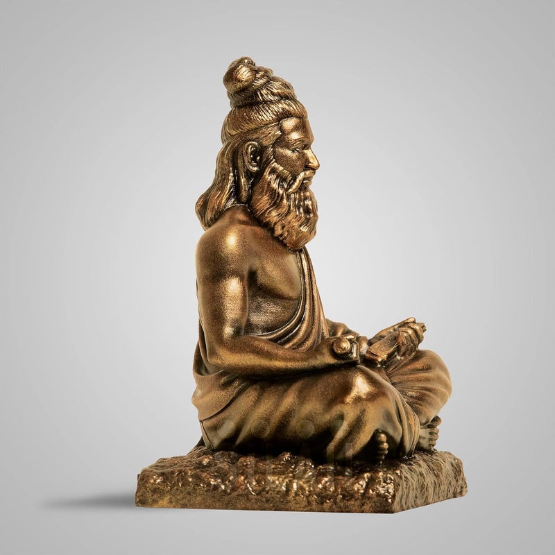 SILAII Thiruvalluvar Sculpture 5 Inch Antique Bronze Colour - Image 4