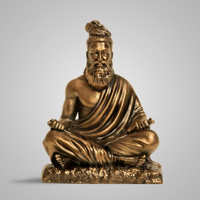 SILAII Thiruvalluvar Sculpture 5 Inch Antique Bronze Colour - Image 1