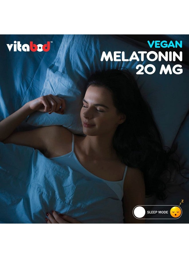 Vitabod Melatonin 20mg Gummies - 180 Count - Drug Free - Natural Strawberry Flavor - Vegetarian, Non-GMO, Gluten Free (1 Bottles) - Image 4