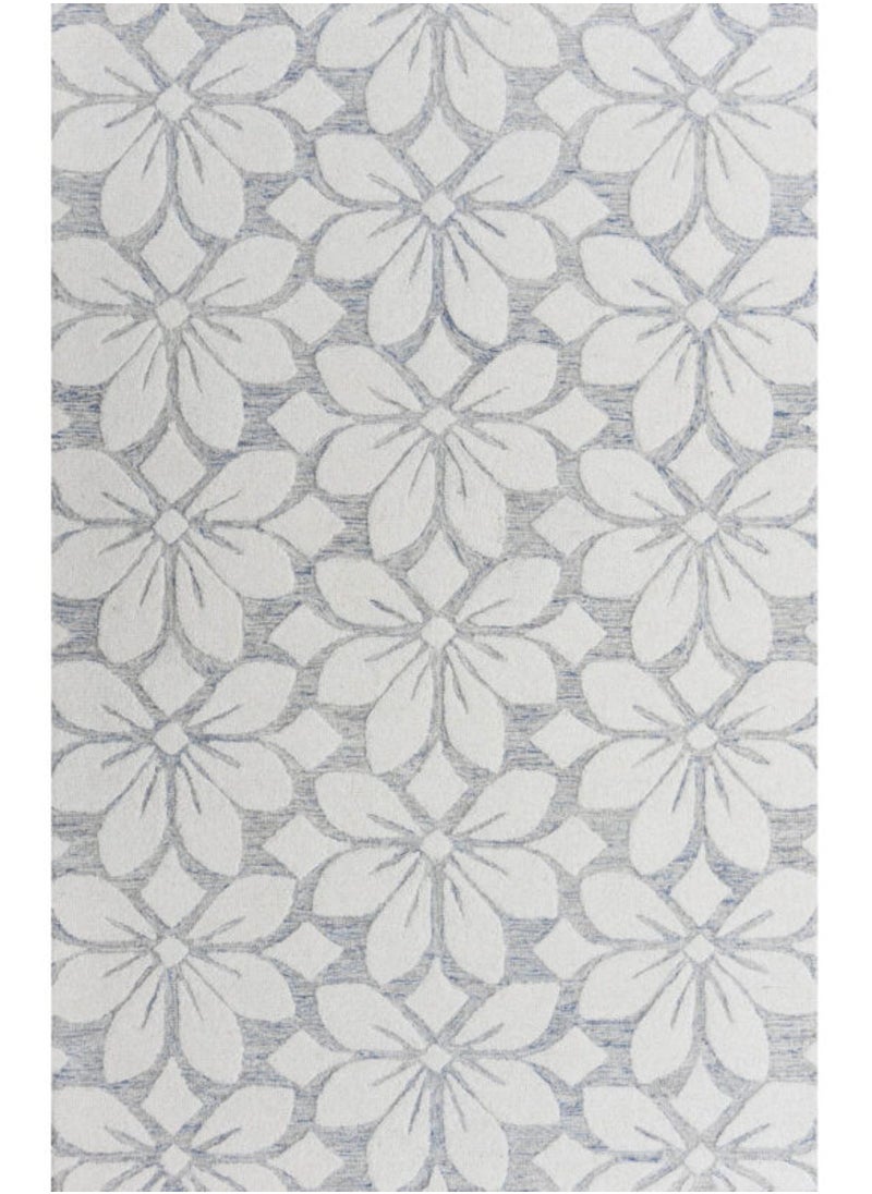 AURUM HOME AH041B Hand Tufted  Modern Area Rug  Indoor Living Dining Bedroom Room and Gallery Area Rugs Loop Pile Wool, Rectangle  - Image 1