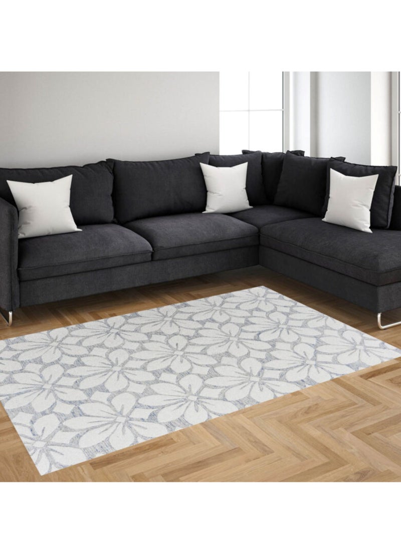 AURUM HOME AH041B Hand Tufted  Modern Area Rug  Indoor Living Dining Bedroom Room and Gallery Area Rugs Loop Pile Wool, Rectangle  - Image 2