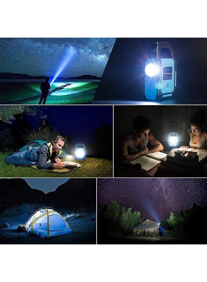 Emergency Handheld Solar and Electric Rechargeable Flashlight - Black - Image 5