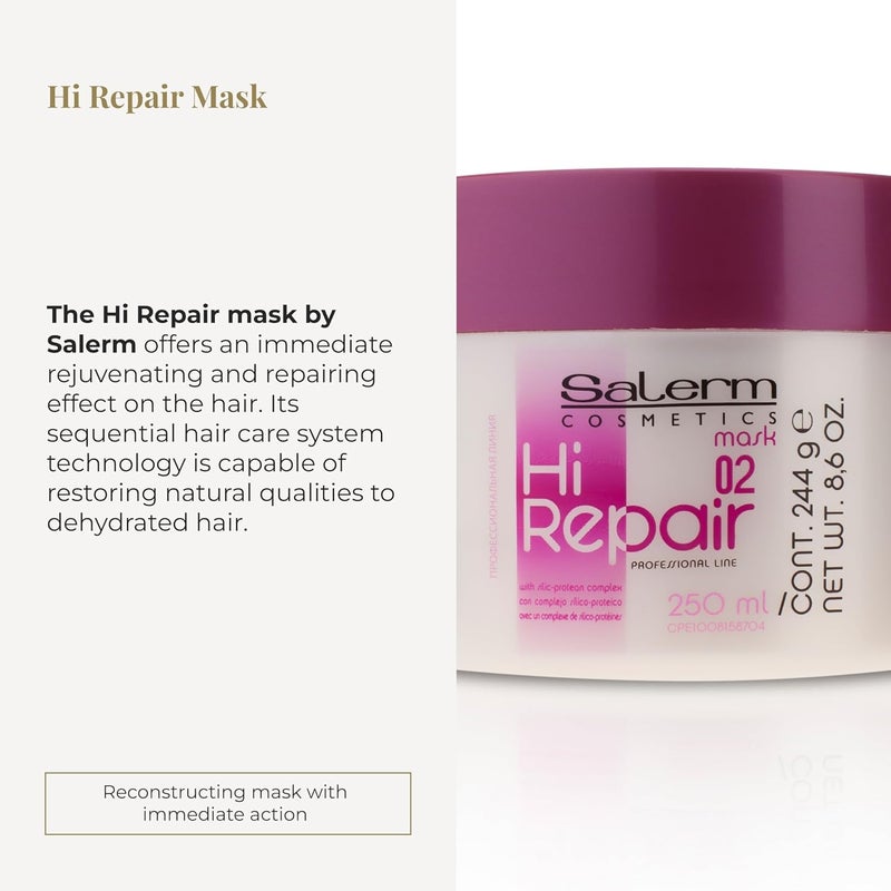 Salerm Cosmetics Hi Repair Hair Mask 250ml - Professional Hair Treatment - Image 2