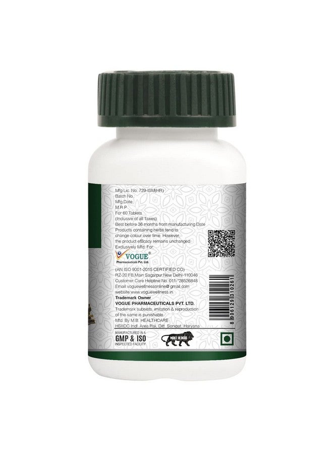 Vogue Wellness Giloy Tablets For Boost Immunity+ Ashwagandha Tablet For Anti Stress Ablets-`60 Tablets-(Combo Of 2)  - Image 3