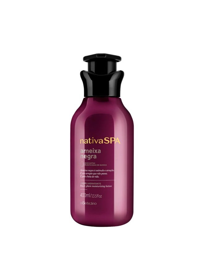 NATIVA SPA O BOTICÁRIO - لوشن مرطب للجسم برائحة البرقوق الأسود من ناتيفا سبا باي أوبوتيكاريو، ترطيب طويل الأمد ومرطب خفيف الوزن برائحة عطرية، 13.5 أونصة - Image 1