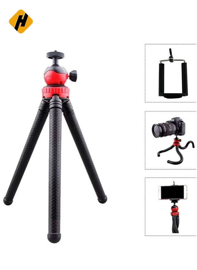 HuHa Flexible Tripod，12 Inch Phone Tripod for iPhone and Android Phone, Action Camera Tripod for GoPro Canon Nikon DSLR  - Image 4
