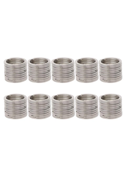 Shapenty 100PCS Silver Metal Key Rings Bulk Flat Split Key Chain Part Connector Keyring Clip Keychain Clasp Holder for DIY Craft Project and Home Car Keys Organization Silver 1 Inch25mm