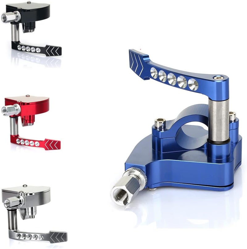 TARAZON Universal Billet CNC 7/8" ATV Throttle Lever Thumb Controller Assembly - Blue - Image 1