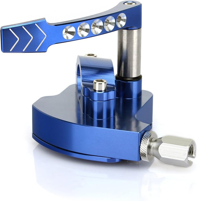 TARAZON Universal Billet CNC 7/8" ATV Throttle Lever Thumb Controller Assembly - Blue - Image 3