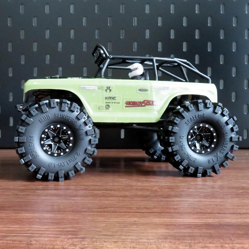 HOBBYSOUL 1.0 Crawler Tires 70mm Tall 1.0'' Mud Slingers X Super Soft Sticky Tyre for RC 1/24 SCX24 1/18 TRX4M Upgrades - Image 5