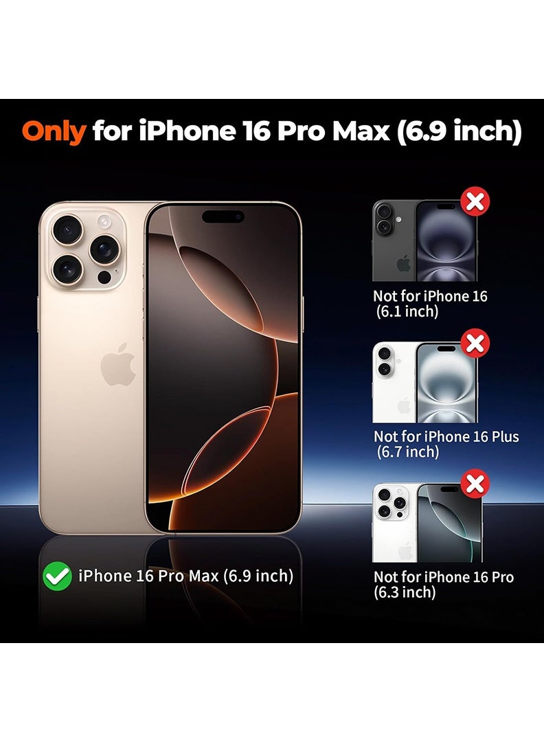 Theodor Case for iPhone 16 Pro Max with Sensitive Camera Control Capture Button, Compatible with MagSafe, Translucent Matte Shockproof Case for 16 Pro Max 6.9, Black - Image 2