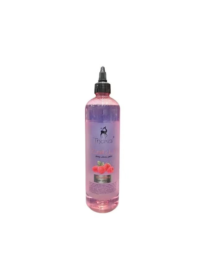 Thakai brand raspberry vinegar for hair, 400 ml size.
