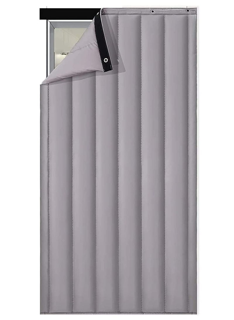 Heavy Duty Thermal Insulated Door Curtain - Winter Doorway Cover, Soundproof Barrier Tapestry Blanket, Windproof & Waterproof for Cold Protection in Living Room (W31.49*H82.68 in/80*210cm) - Image 1