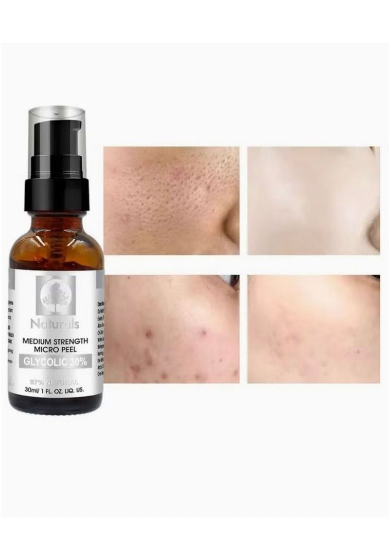 Natural Glycolic 30% Medium Strength Micro Peel 30ML+ Dragon's Blood Facial Serum 30ml  - Image 5