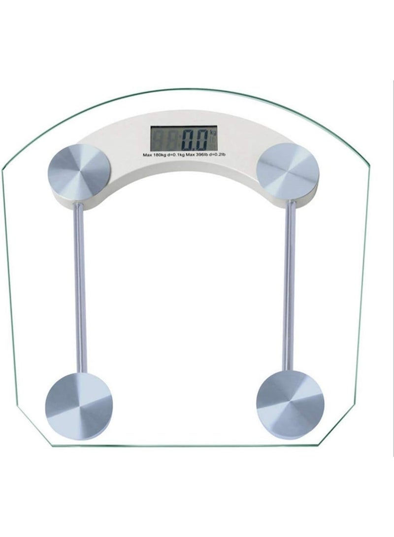 Toshionics Digital LCD Electronic Glass Weighing Scale White - Image 1