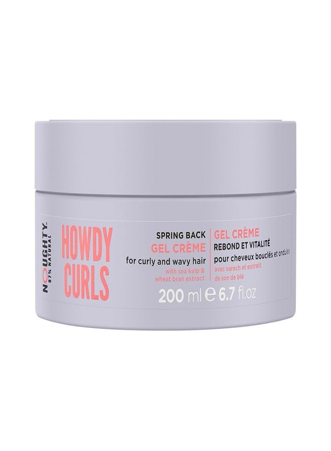 Noughty 97% Natural Howdy Curls Spring Back Gel Creme, Formulated for Curly and Wavy Hair, with Sea Kelp and Wheat Bran Extract 200ml - Image 1