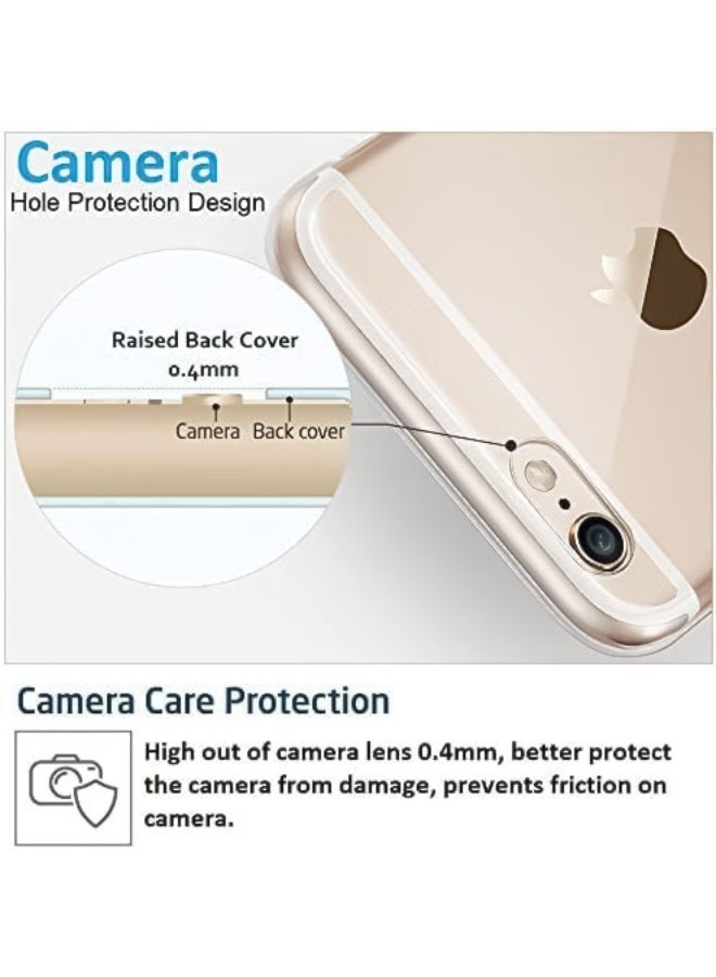غطاء فائق اللمعان وشفاف تماماً لهاتف Apple iPhone 6 / 6s، يوفر حماية فائقة وامتصاصاً للصدمات، ويتميز بسُمك 2 مم - شفاف. - Image 2