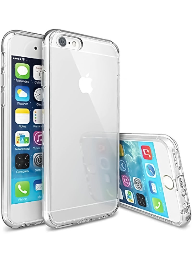 غطاء فائق اللمعان وشفاف تماماً لهاتف Apple iPhone 6 / 6s، يوفر حماية فائقة وامتصاصاً للصدمات، ويتميز بسُمك 2 مم - شفاف. - Image 1