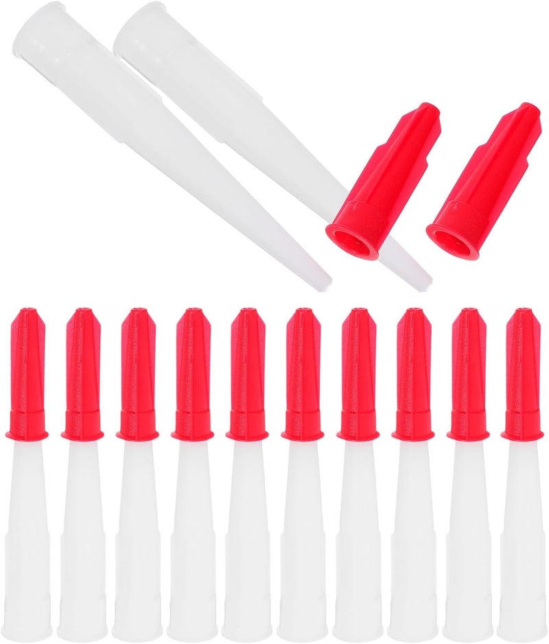 12pcs Caulking Nozzle Tips Set with Colored Caps, Reusable Caulk Applicator Tools for Windows, Doors, and Tile Grout Sealing - Image 1