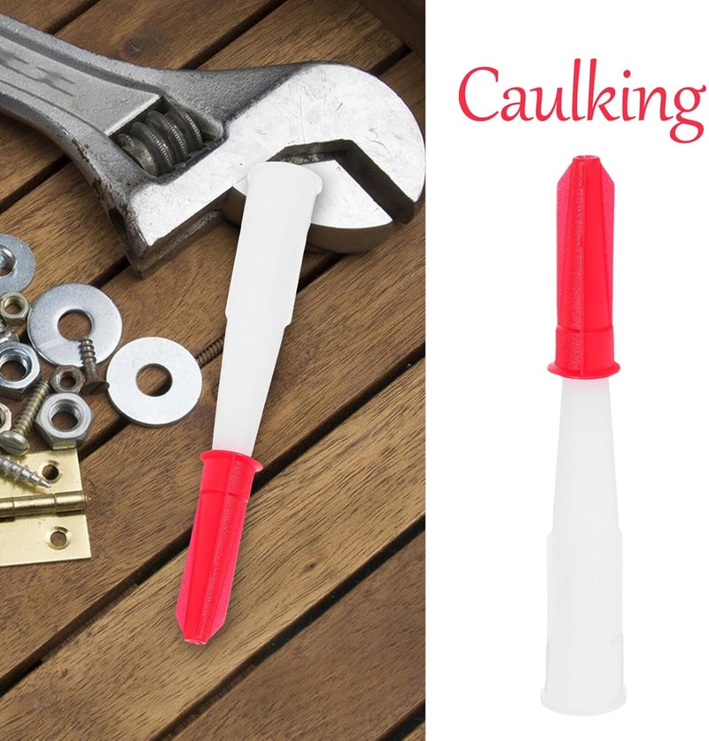 12pcs Caulking Nozzle Tips Set with Colored Caps, Reusable Caulk Applicator Tools for Windows, Doors, and Tile Grout Sealing - Image 2