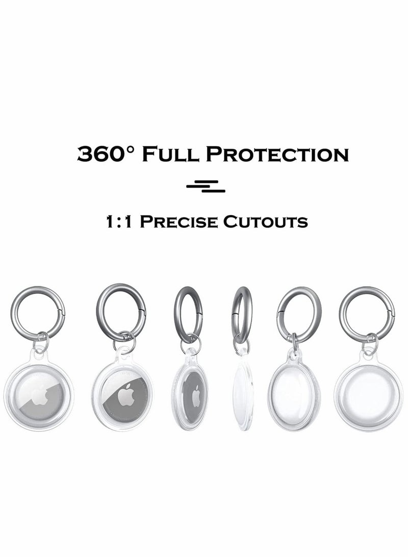 Captaintech 4Pcs Soft TPU Case Fit for AirTags, Anti-Scratch Protective Skin Cover with Keychain, Safety Fit for Air Tags Tracking Locator Anti-Lost Tracker Finder Protector - Image 3