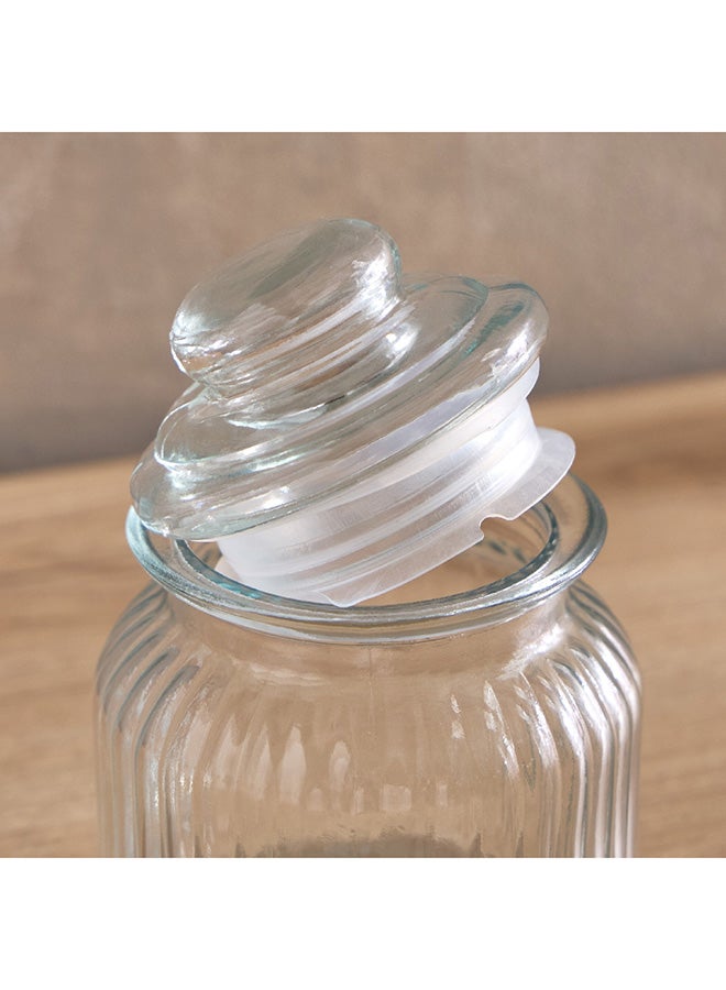 Home Box Essential Glass Ribbed Jar 500 ml  - Image 3