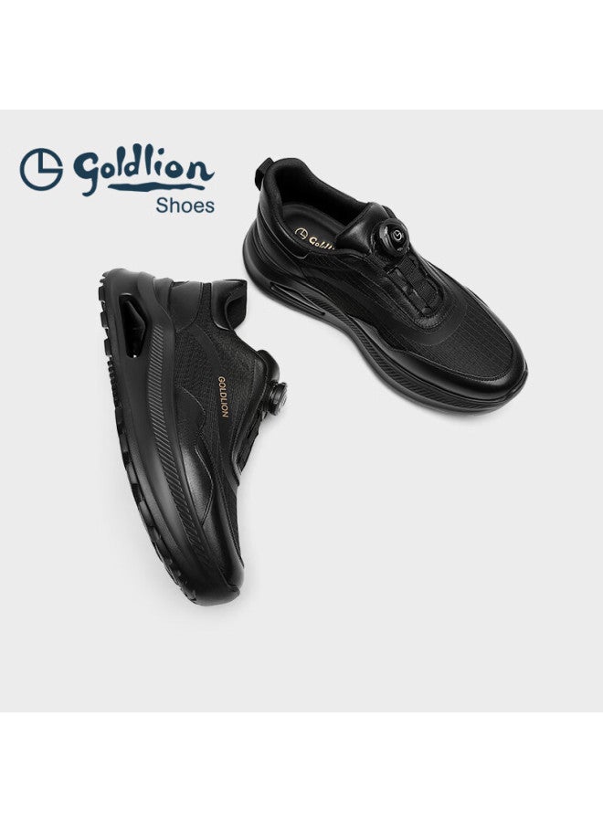 Goldlion Men's Shoes, Lightweight Casual Slip-on, Shock-absorbing Air Cushion, Height-increasing Shoes G527530488aae Black Size 38 - Image 3