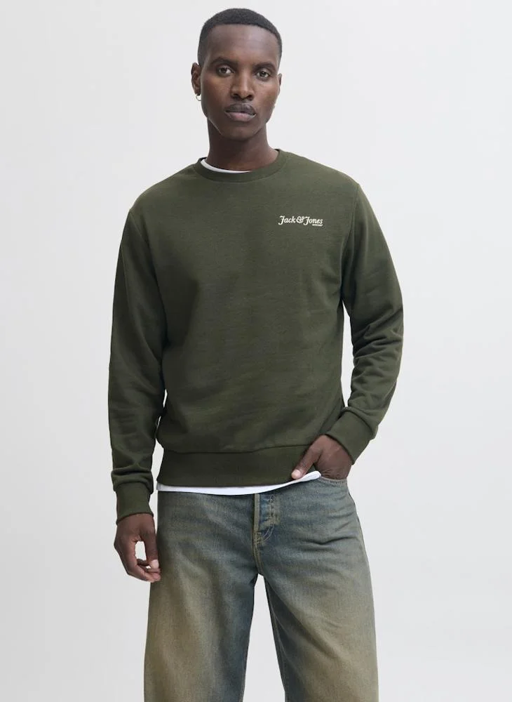 Logo Regular Fit Crew Neck Sweatshirt