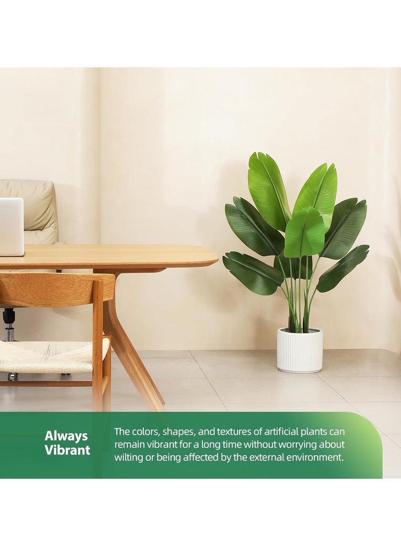 TYCOM Artificial Tree Fake Plants Fake Trees Faux Plants Indoor Realistic Plants for Office Home Room Store Decor Height 90 CM Traveler Palm.  - Image 5