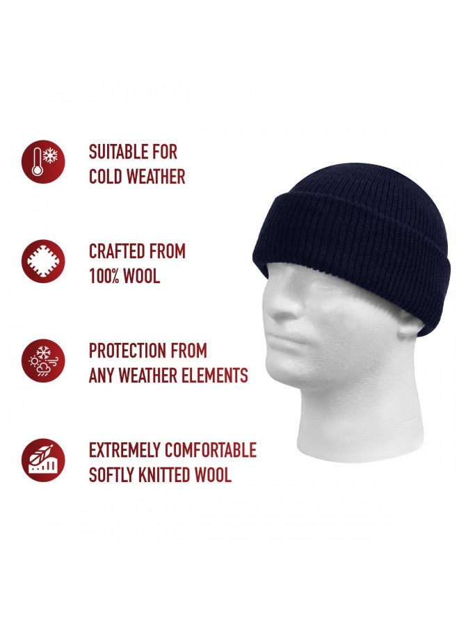 Rothco Genuine U.S.N. Wool Watch Cap, Navy Blue - Image 2