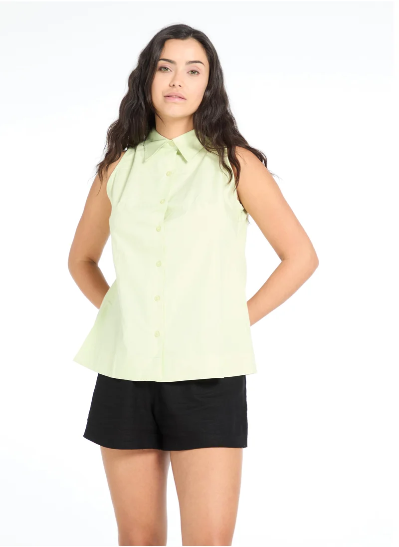 The Label Life Mint Sleeveless Shirt