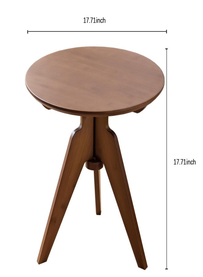 Maydear Bamboo Round Side Table Small Accent Table or Coffee Table for Living Room, Bedroom, or Office, Easy Assembly, 3-Leg Design - Image 5