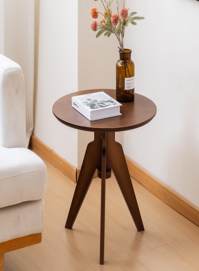 Maydear Bamboo Round Side Table Small Accent Table or Coffee Table for Living Room, Bedroom, or Office, Easy Assembly, 3-Leg Design - Image 2