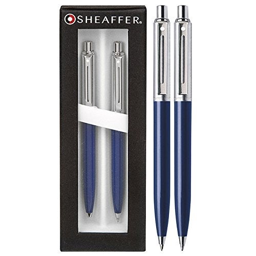 SHEAFFER قلم حبر جاف شيفر سينتينل أزرق و قلم رصاص 0.7 مم مع تريم كروم - Image 2