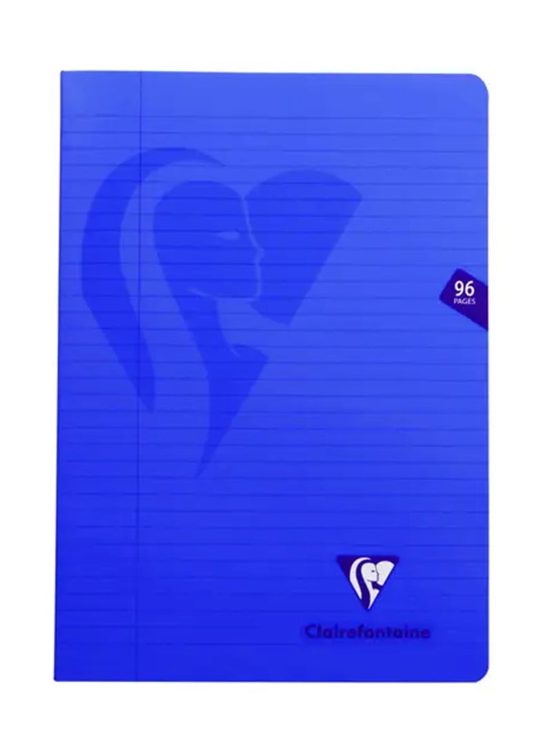 Clairefontaine دفتر ميميسيس بحجم A4 بخط واحد مع غلاف بلاستيكي 96 صفحة أزرق - Image 1