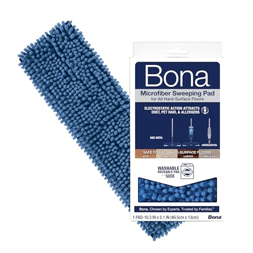 Bona Microfiber Sweeping Pad for Multi-Surface Floors - For Use With Bona Mops - Attracts and Picks Up Pet Hair, Fur, and Dander - For Wood, Stone, Tile, Laminate, and Vinyl Floors - Image 1