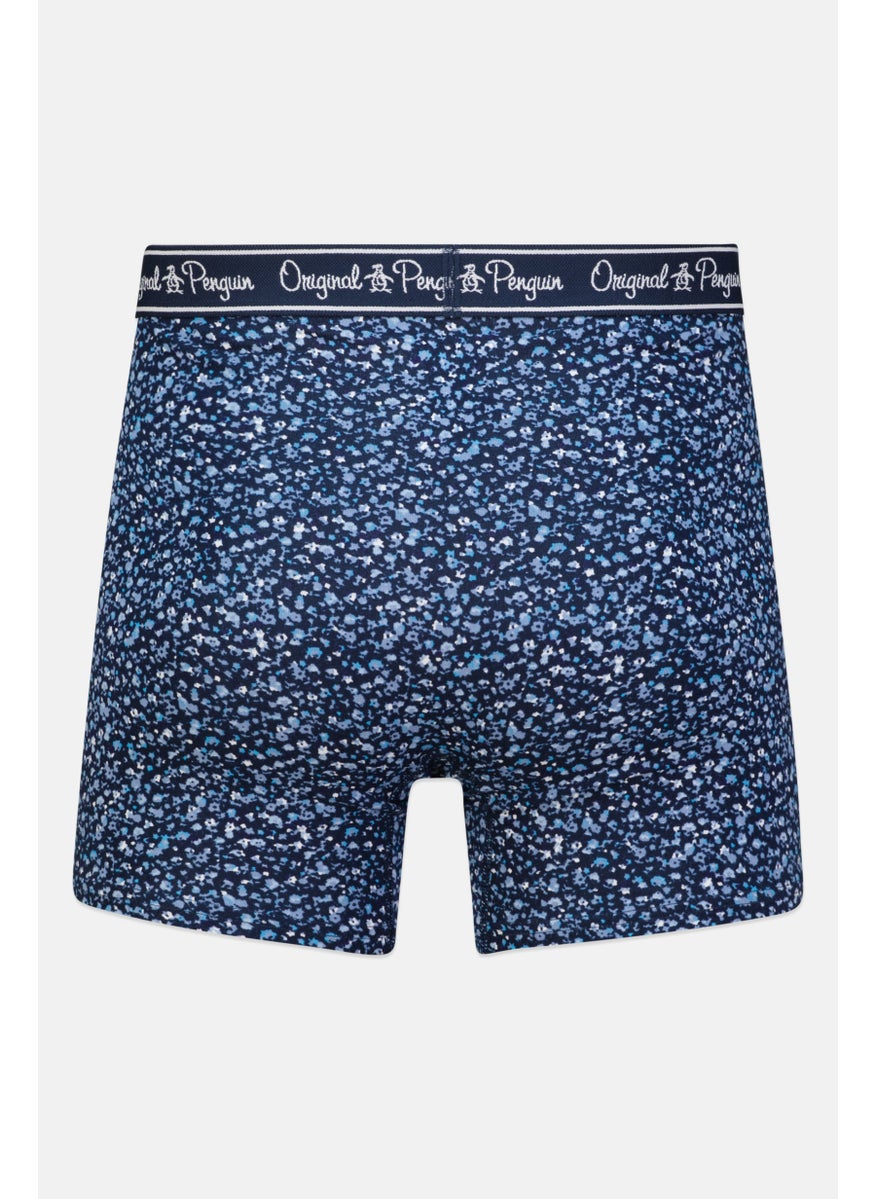 Original Penguin - Men 3 Pieces All Over Print Boxer Briefs, Navy - Image 1