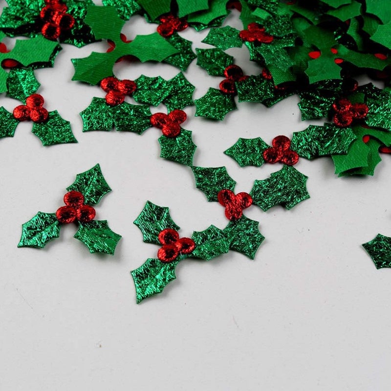 comfrt 100pcs Christmas Applique Patches Embroidery Patches Sequins Iron On Badges Sew-on Patches Clothes Embellishments for Sewing DIY Craft Christmas Wreath Decor - Image 4