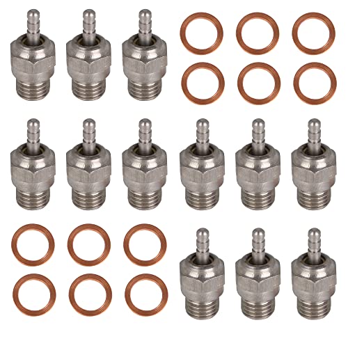 Mxfans Silver RC 18 110 70117 Stainless Steel Glow Plug Replacement for HSP N3 1528 Hot Nitro Engines Pack of 12 - Image 1