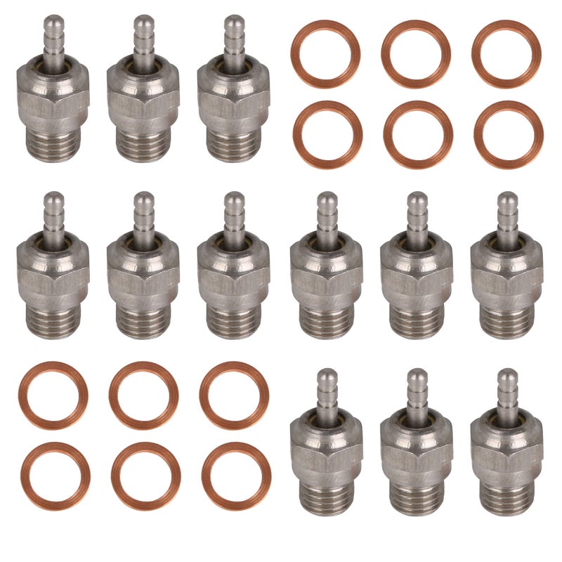 Mxfans Silver RC 18 110 70117 Stainless Steel Glow Plug Replacement for HSP N3 1528 Hot Nitro Engines Pack of 12 - Image 2