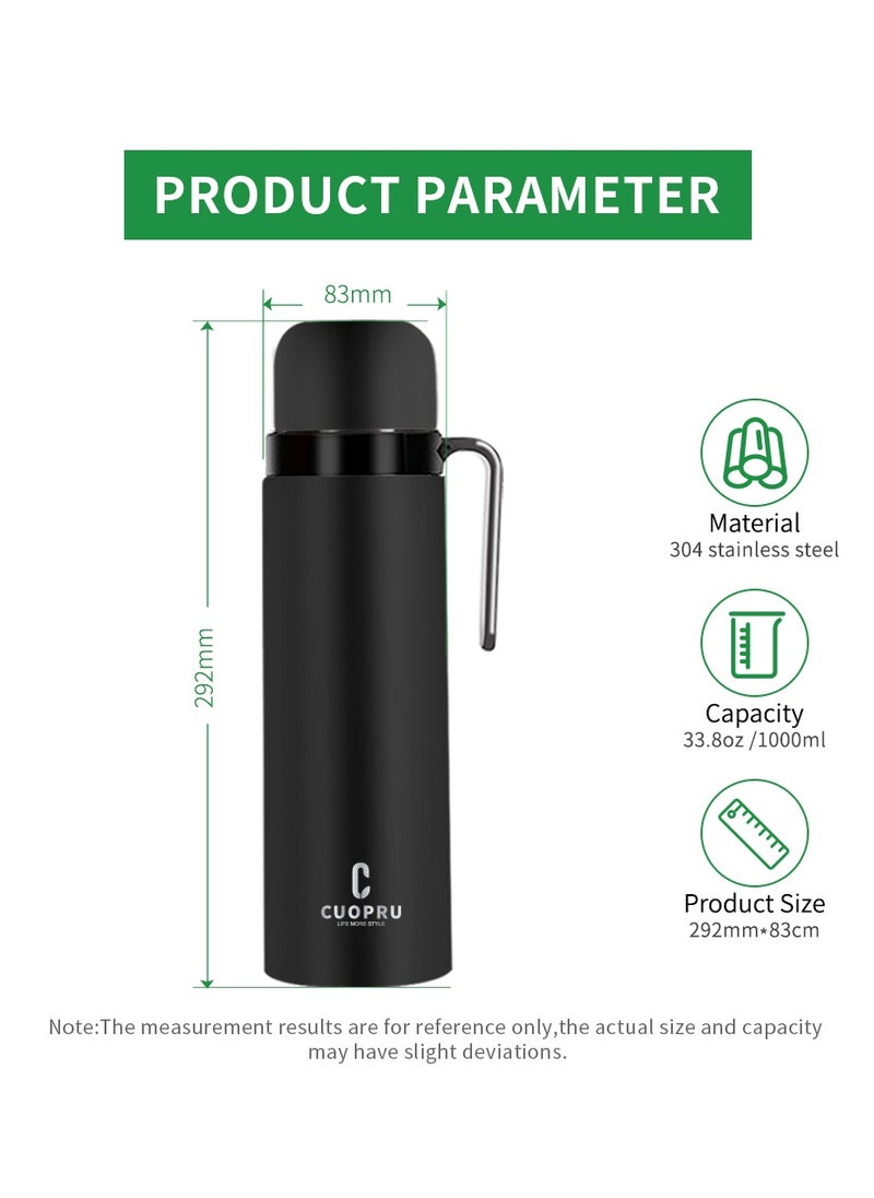 CUOPRU - Yerba Mate Jugs 1000 ML Vacuum Flask Heat Insulated - Image 1