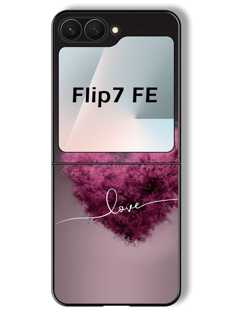 Theodor Case Compatible with Samsung Galaxy Z Flip 7 FE 6.7 Inch Protection Shockproof Bumper Cover Love - Image 1