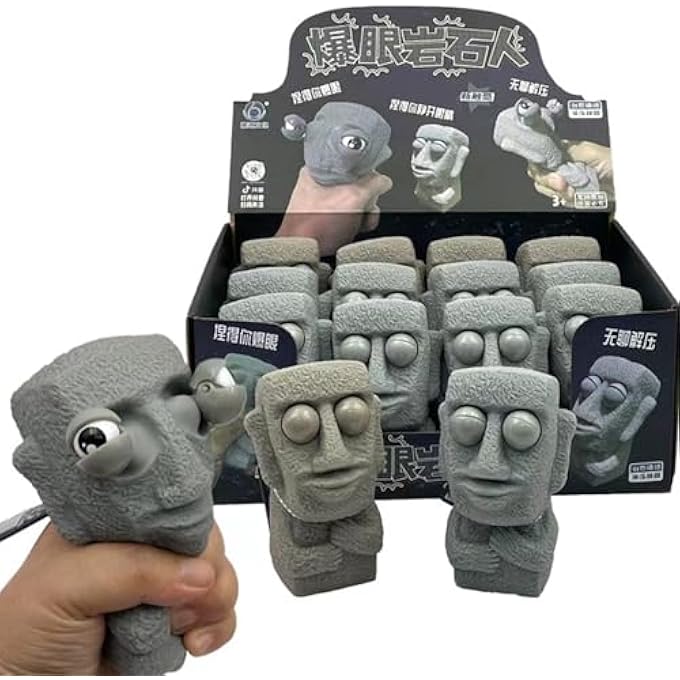 Nurnesy Squeeze Toys - Exploding Eye Rock Man Adult Stress Relief Toy | High Pressure Decompression Fidget for Anxiety & Tension - Image 3