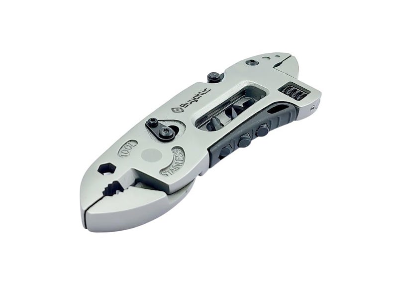 BUYOHLIC Multitool Wrench set 7 Tools/Pliers/Wire Cutter/Flat Screwdriver Adjustable Multi Purpose Stainless Steel Tool - Image 1