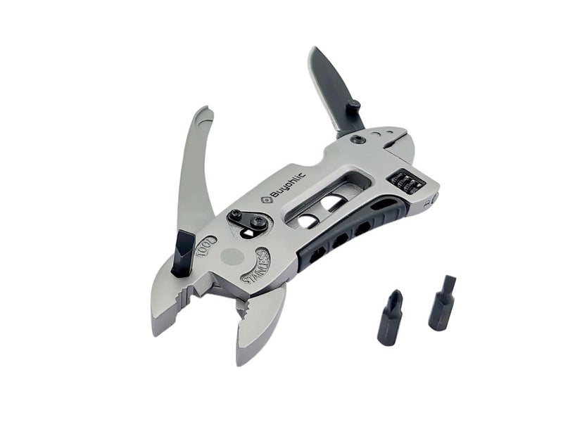 BUYOHLIC Multitool Wrench set 7 Tools/Pliers/Wire Cutter/Flat Screwdriver Adjustable Multi Purpose Stainless Steel Tool - Image 2