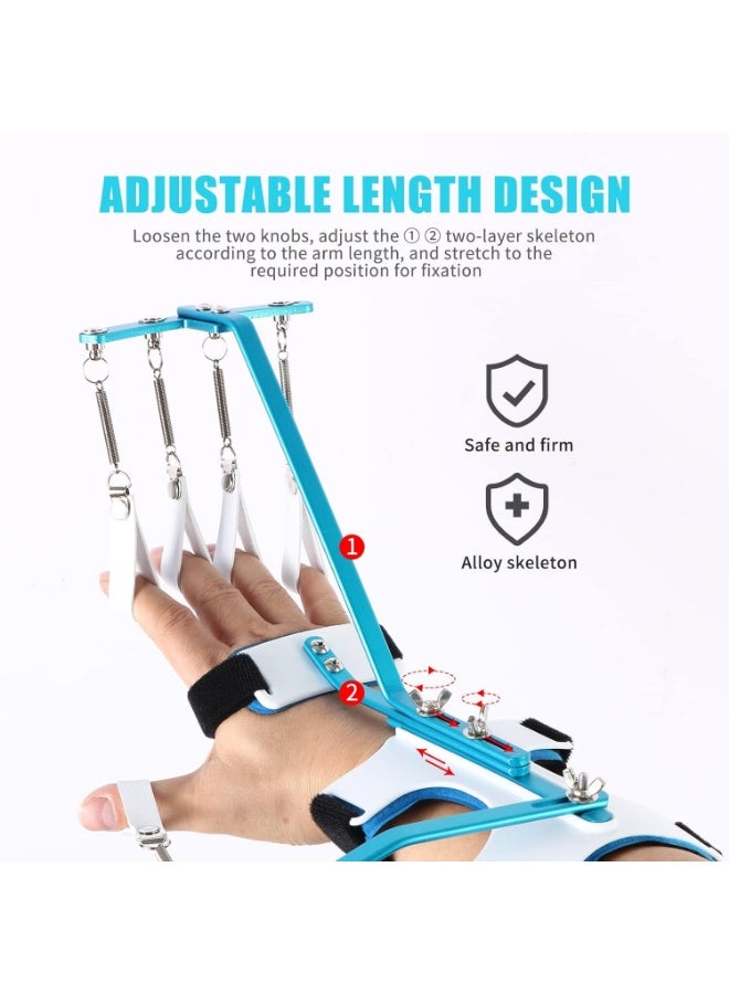 Hand Wrist Finger Orthotics Training Device Wrist Finger Orthosis Brace Hand Finger Muscle Strength Rehabilitation Trainer Finger Wrist Orthotics Exerciser for Hemiplegia Stroke - Image 3
