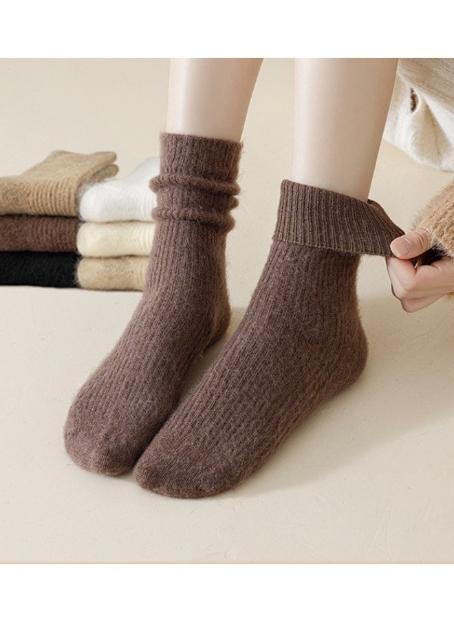 GMORO 5Pairs Women Wool Socks Thick Thermal Hiking Winter Warm Boot Heavy Soft Cozy Socks for Cold Weather  - Image 2