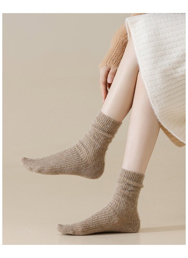 GMORO 5Pairs Women Wool Socks Thick Thermal Hiking Winter Warm Boot Heavy Soft Cozy Socks for Cold Weather  - Image 5