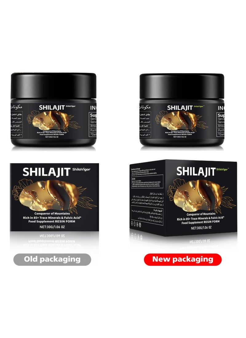 ShilaVigor - Shilajit Organic Shilajit Resin Himalayan Shilajit Supplement Maximum Potency and Pure Shilajit for Men Gold Grade Natural Shilajit with 250mg purified shilajit resin.NET30g - Image 1