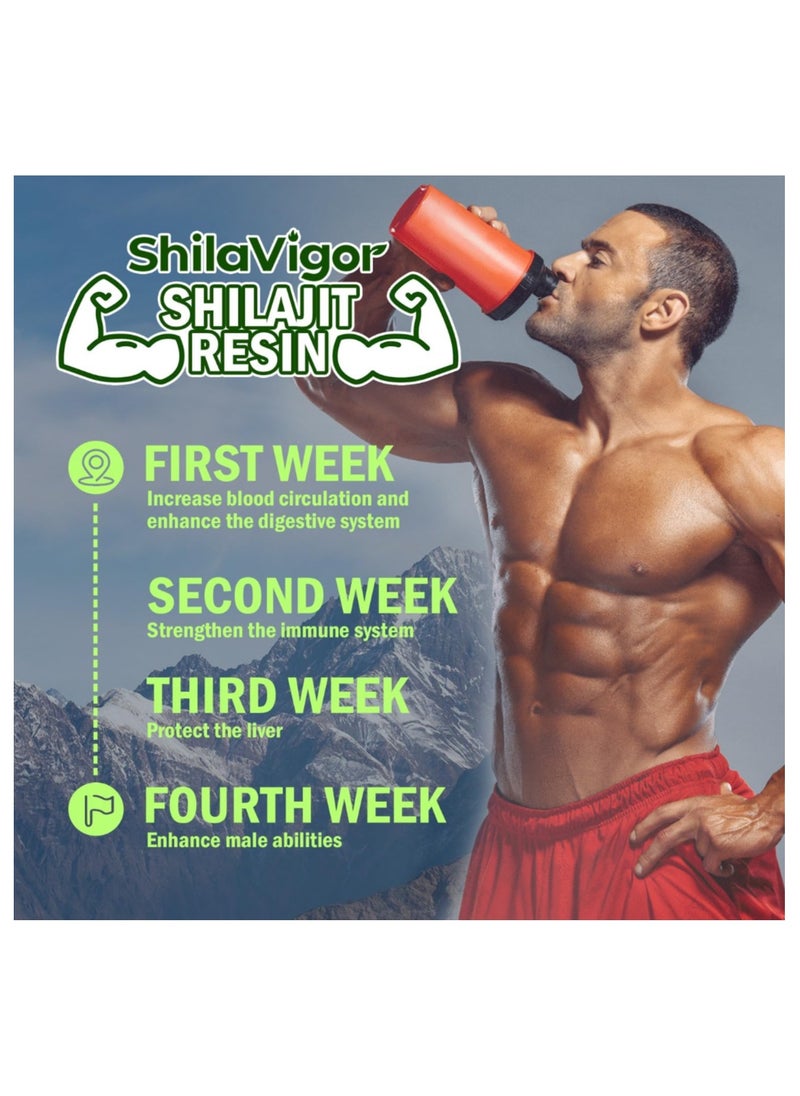 ShilaVigor - Shilajit Organic Shilajit Resin Himalayan Shilajit Supplement Maximum Potency and Pure Shilajit for Men Gold Grade Natural Shilajit with 250mg purified shilajit resin.NET30g - Image 1